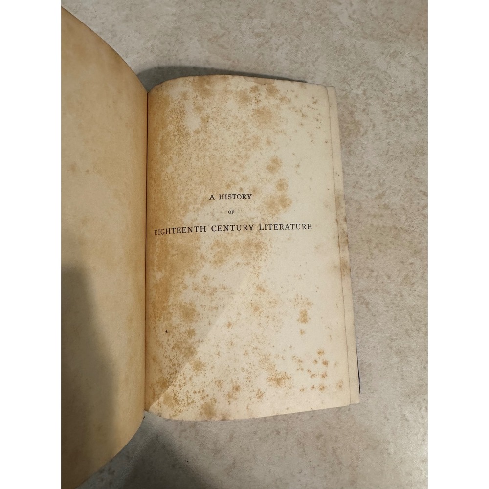 1897 A History of Eighteenth Century Literature Edmund Gosse Macmillan Antique - Picture 2 of 9